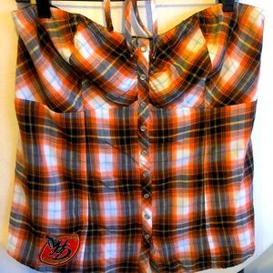 Harley Davidson strapless ladies top NWT Sz L